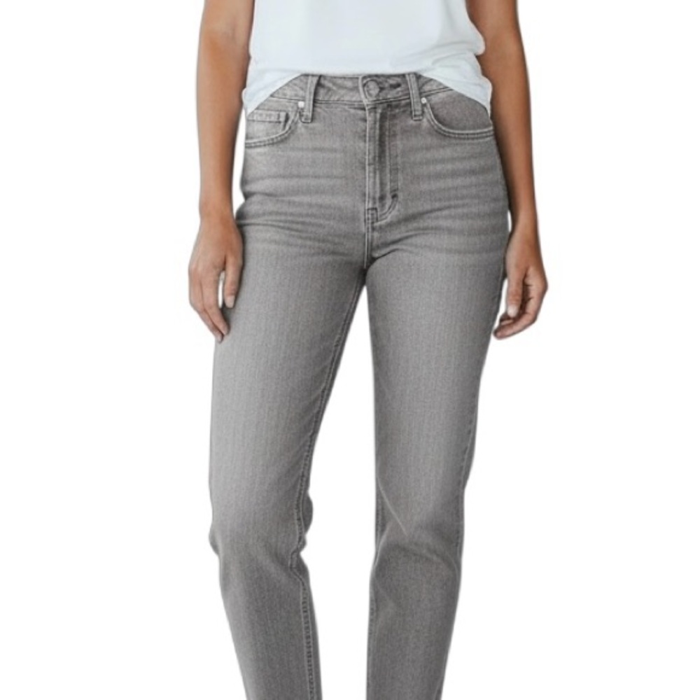 Loft Grey Pinstriped Jeans - 12 Petite - Modern Skinny Mid-Rise